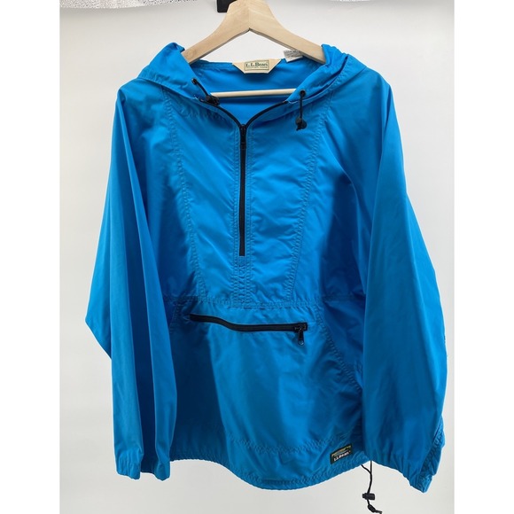 L.L. Bean Other - L L Bean Vintage Quarter Zip Pull Over Lg with Kangaroo Pocket Teal‎ Blue